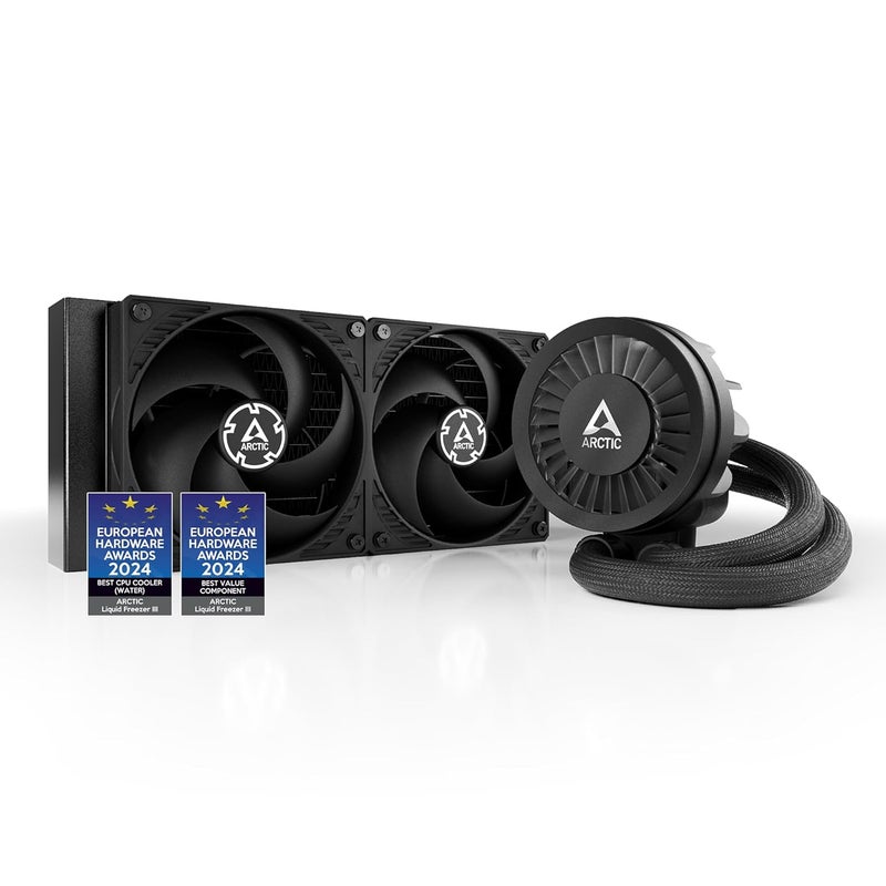 Arctic Liquid Freezer III 280 - CPU AIO Water Cooler, Water Cooling PC, Intel & AMD, Efficient PWM-Controlled Pump, Fan: 200–1700 RPM, LGA1851 and LGA1700 Contact Frame - Black - Image 1